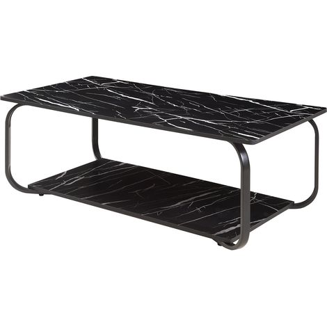 Tavolino/consolle/tavolino laterale 120 x 60 x 43 cm effetto marmo nero 030010809