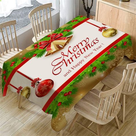 Nappe De Table - Linen - Rectangulaire - 140 cm x 80 cm - Blanc Crème - Pour Salle À Manger Extérieur Intérieur - 1 Pièce (1/5)