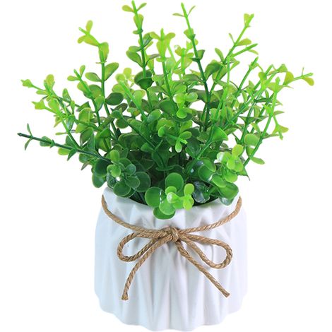 Bouquet De Fleurs Artificielles - Vases En Céramique Petit Format - Décoration Intérieure Bureau Salle À Manger Mariage - 1 Pièce (1/5)
