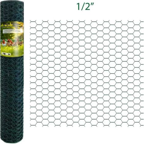 Filet Hexa Plasti Vert - Maille 13 - Hauteur 1m - 25m linéaires
