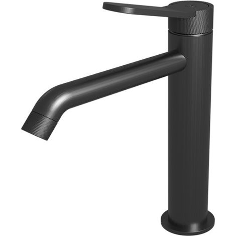 Mitigeur lavabo mi-haut avec vidage up&down Chromé Noir Brossé East Side - CRISTINA ONDYNA ES22775 (1/2)