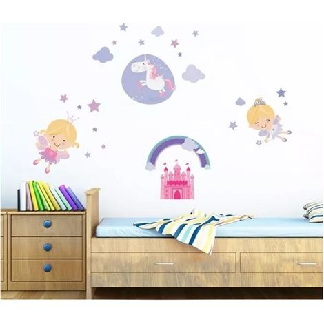 adesivo murale "happy fairies" - le fate felici. (1/2)
