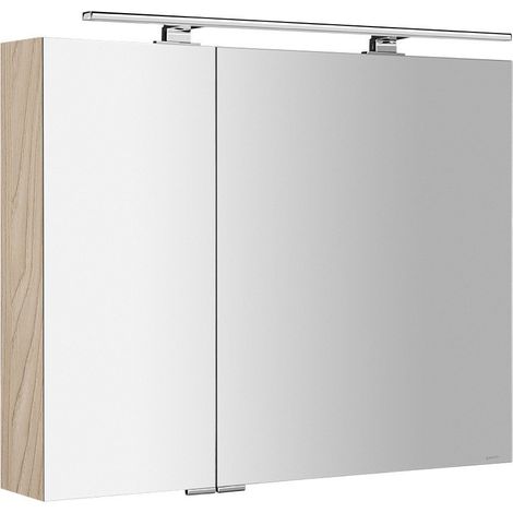 Armoire à miroir MIRRÖ avec lumière LED, 90x70x16cm, Elm Bardini (1/5)