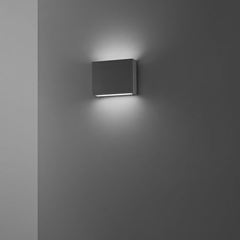 Applique Moderna Pocket Alluminio Antracite Led 7W Dimmerabile Ip65