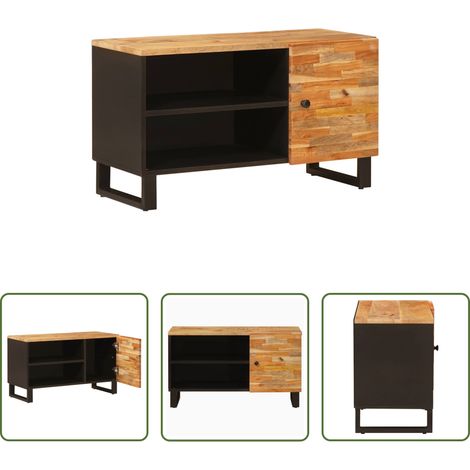 Meuble tv manguier - Meuble TV Marron 80 x 33 x 46 cm Bois de mangue massif (1/5)