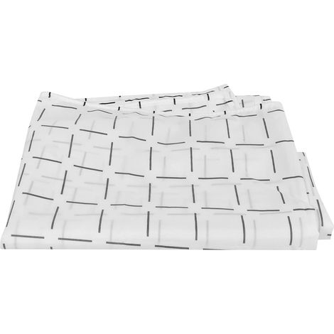 Rideau De Douche 150 X 180 Cm/59,1 X 70,9 Pouces, Rideau De Bain Moderne Imperméable avec Peinture à Grilles, Accessoire De Salle De Bain à Domicile (1/5)
