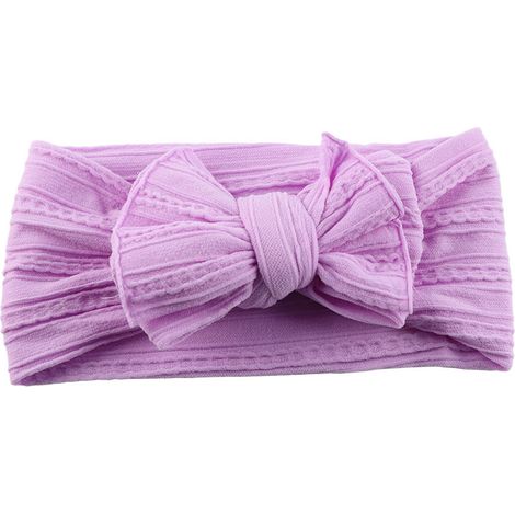 weiche Baumwoll-Stirnbänder für Neugeborene, Baby-Foto-Requisiten, Set mit 6 Pastellfarben (Rosa, Blau, Lila, Beige, Mint) (1/5)