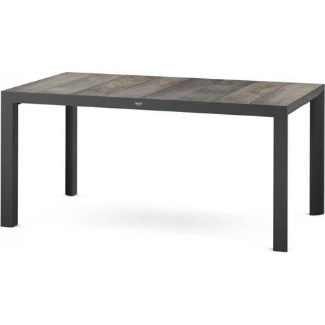 Siena Garden Silva Dining Tisch 160x90 cm – Aluminium (matt anthrazit) & Keramikplatte (washed grey) (1/5)