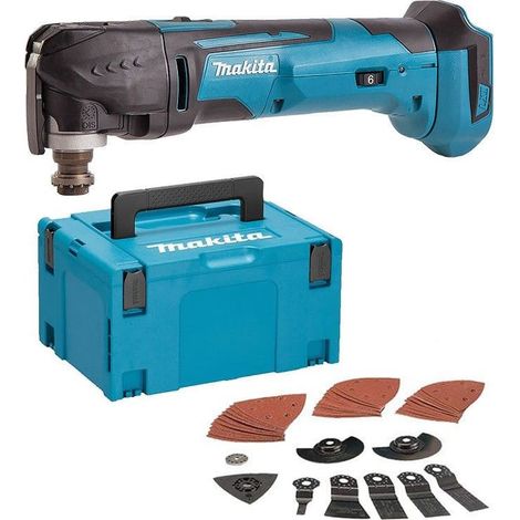Makita – Outil multifonction 18V LXT avec accessoires pour bois, métal et plastique – Angle d'oscillation 3,2° – DTM51ZJX2