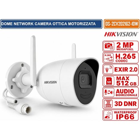 HIKVISION DS-2CV2021G2-IDW TELECAMERA IP BULLET WI-FI 2 MP FULL HD AUDIO BIDIREZIONALE H.265+ MICROSD FINO A 512 GB IP66