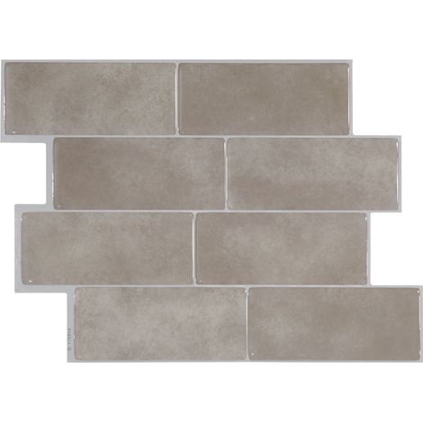 Selbstklebende Wandfliesen x4, 29,36x21,29cm - Smart Tiles Metro Cologne Klebefliesen 3D Fliesenaufkleber für Bad & Küche