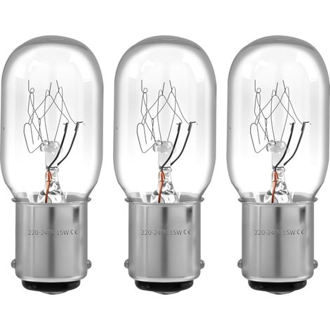 Ampoule B15d - Lot de 3 - 230V 150LM Blanc Chaud - Dimmable - Machine à Coudre et Réfrigérateur - 22x55mm (1/5)
