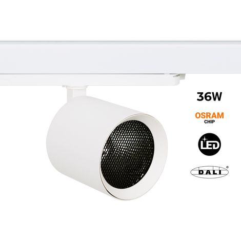 Projecteur LED 36W triphasé sur rail - DALI - CCT - CRI90 - puce - Blanc