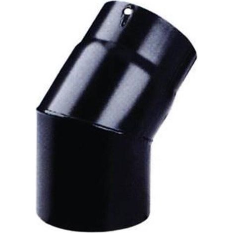 GOMITO STUFA LEGNA DIAM 16 A 45°   NERO OPACO PESANTE MM.1,2 --  FER 270861 (1/3)