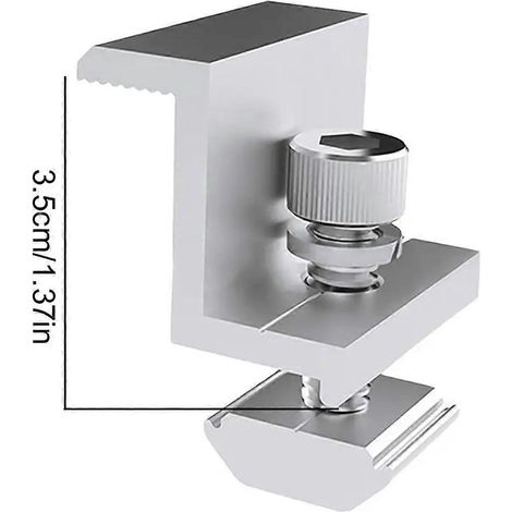 10 supports photovoltaïques solaires en alliage d'aluminium avec pince en D-- (1/5)