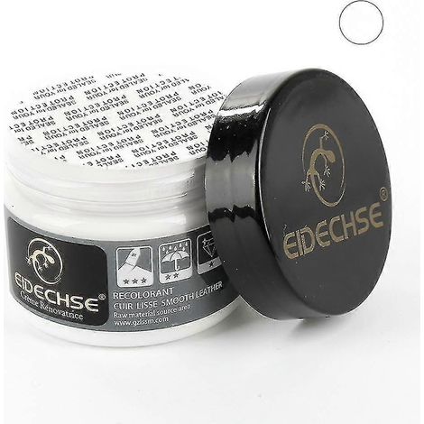 Teinture pour cuir 11 couleurs 50 ml peinture huileuse pour bricolage professionnel pour la réparation de sacs canapés et chaussures en cuir - Blanc (1/4)
