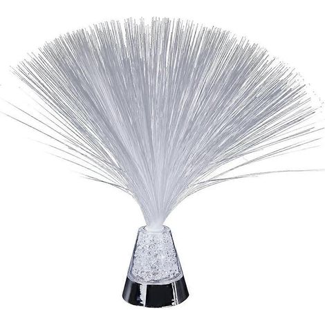 Lampe à fibre optique, 4 couleurs, 33 cm, base pailletée, fonctionne sur piles, changement de couleur, motif uni, SFLG (Fantaisie) (1/5)