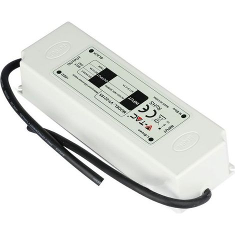 V-TAC VT-22155 Trasformatore Alimentatore Professionale in Plastica 150W 12V 12,5A Colore Bianco IP67 (5 Anni di Garanzia)SKU 3250 (1/5)