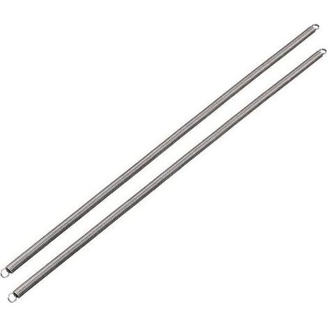 Zugfeder, 0,8 mm Drahtdurchmesser, 6 mm Außendurchmesser, 300 mm freie Länge, Federstahl, kleiner Doppelhaken (1/5)