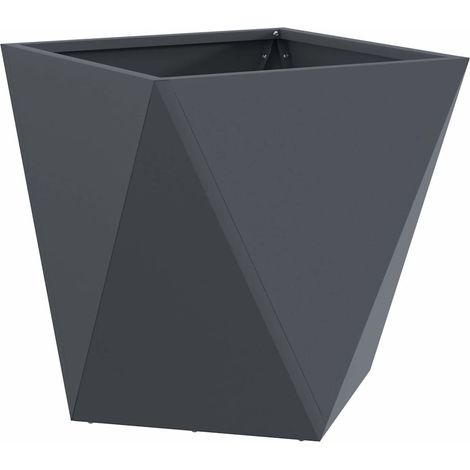 Planter Anthracite 40 x 40 x 40 cm Steel vidaXL