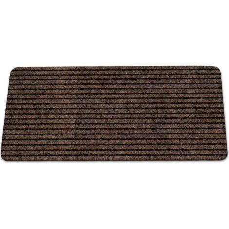 1 Paillasson Antidérapant Rainuré Intérieur Extérieur Entrée Couloir Balcon Commercial Marron 40x80cm (1/5)
