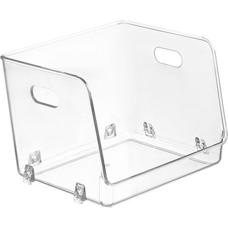 Stapelbarer Schreibtisch-Organizer aus transparentem Acryl für Make-up, Schreibwaren, Kosmetik, Snacks, Schlafzimmer, Badezimmer (1/5)