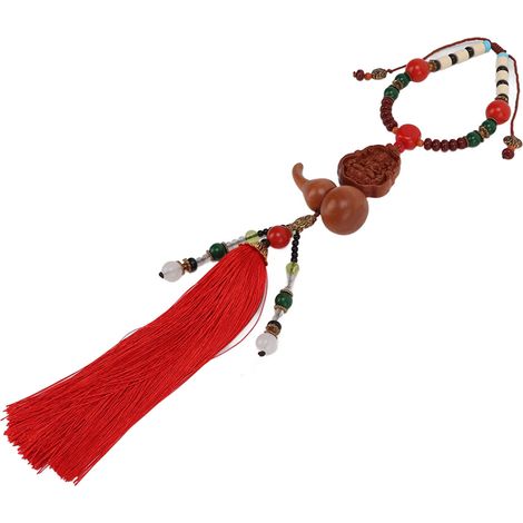 Pendentif Bouddha Bois de Pêcher pour Voiture, Maison et Décoration Extérieure (1/5)