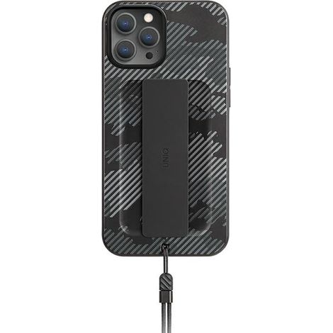 UNIQ Heldro iPhone 12 Pro Max 6,7" Hülle, schwarz-tarnfarben/anthrazit-tarnfarben, antimikrobiell (1/5)