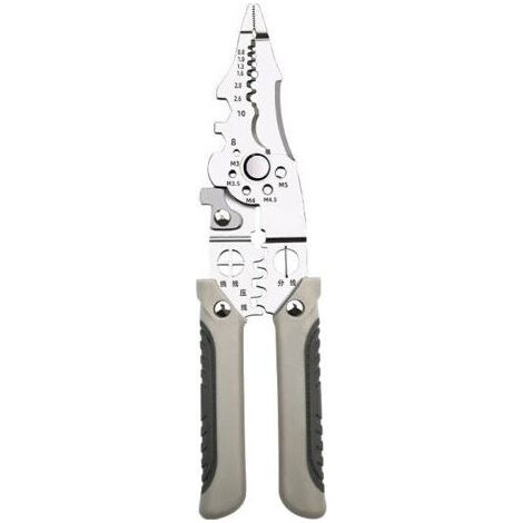 Multifonctionnel Pince à Dénuder Acier Inoxydable Pince à Sertir Coupe-Fil Enrouleur de Fil Pince à Fendre Outil D'électricien Pour Couper, Dénuder, Cisailler, L'enlèvement (1/5)