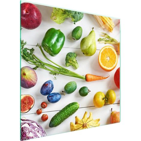 Piastra protettiva in vetro per piano cottura 50x52 Verdure (1/5)