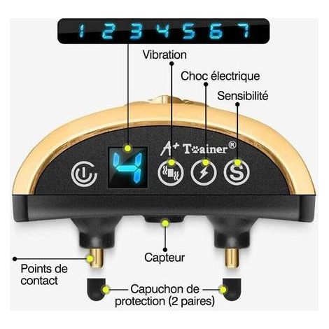 Collare antiabbaio elettrico ricaricabile – 7 livelli regolabili – 3 modalità: sensibilità/vibrazione/scossa – Impermeabile IP66 – Per cani da 19 a 62 cm (1/4)