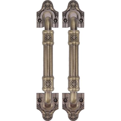 Lot de 2 poignées porte grange antiques couleur bronze (1/4)