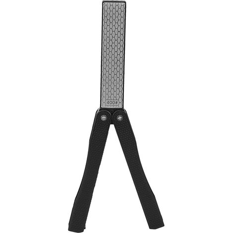 Affûteur de couteaux double face portable, pliable et antidérapant à diamant (noir) (1/5)
