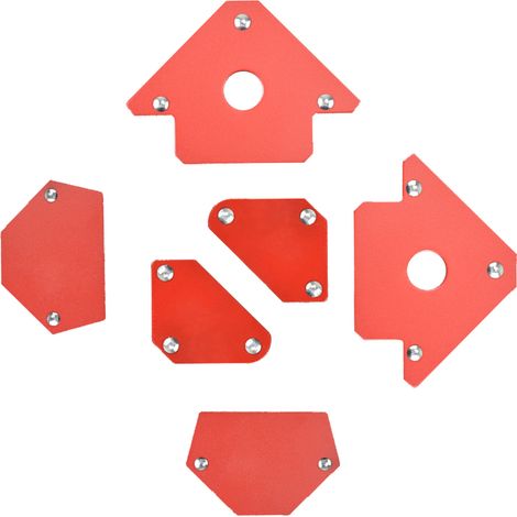 Ensemble de 6 outils auxiliaires de soudage : positionneur magnétique, aimant de soudage à angle droit, aimant puissant multi-angles. (1/4)