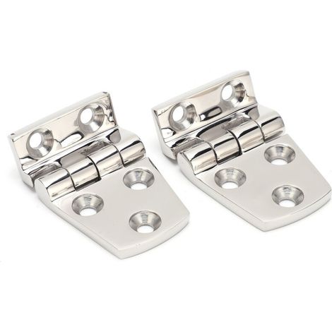 Charniere - Acier Inoxydable 316 - 38 X 54 Mm - Pour Porte Bateau Armoire Maison - Lot De 2 (1/5)