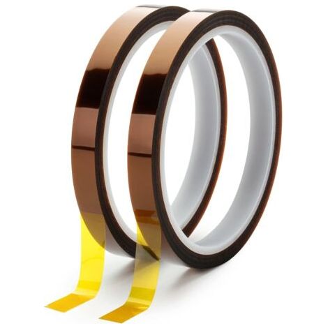 Nastro termoresistente, 2 pezzi, 15 mm x 33 m, adesivo ad alta temperatura, nastri per termopressa, nastro isolante color beige per pressa a sublimazione e stampante 3D. (1/5)
