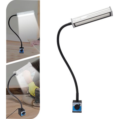 Lampe de travail LED magnétique, lampe de travail CNC de 10W avec molette de réglage magnétique 6000K-6500K, Luminaire