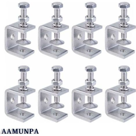 C-Klemmen, 8-teiliges Set aus robusten C-Klemmen aus Edelstahl 304, Edelstahl-C-Klemmen, Hochleistungs-C-Klemmen, robuste Edelstahlklemmen für Holzbearbeitung, Heimwerken und Reparaturen (1/5)