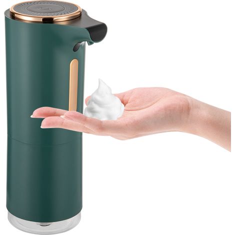 Wiederaufladbarer elektrischer Seifenspender mit Infrarotsensor, 250 ml, berührungslos, automatisch, für Küche und Dusche, grün (1/5)