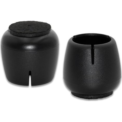 24 pièces de protections de pieds de chaise en PVC noir anti-rayures, adaptées aux pieds ronds de 26 à 29 mm (26 à 29 mm) (1/5)