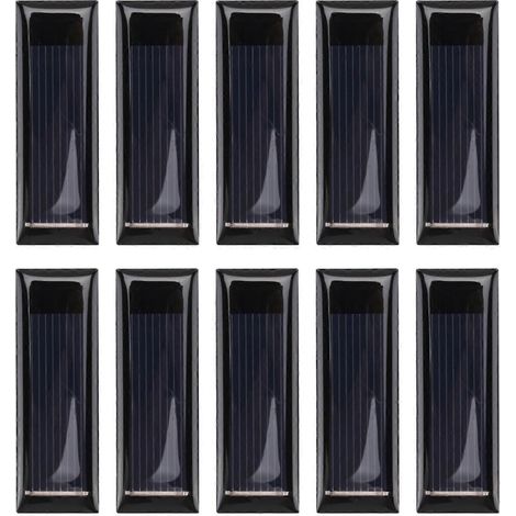 Lot de 10 mini panneaux solaires 0,5 V 100 mA, cellules photovoltaïques, module, chargeur de batterie solaire, kit DIY, 53 x 18 x 2,5 mm (1/5)