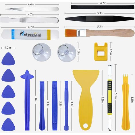 Kit de Réparation Professionnel 30 pièces avec Tournevis Magnétiques en Alliage S2 pour Smartphones Tablettes Montres et Lunettes