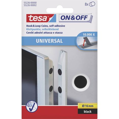 Punti a strappo da incollare Lato morbido e lato rigido (Ø) 16 mm Nero TESA On & Off 55226-00-01 8 Paia (1/4)