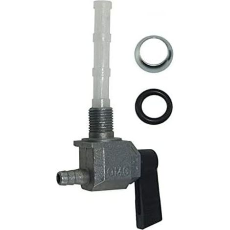 1 - Robinet Essence - M10x1 - Compatible Mobylette Et Cyclomoteur - Filetage Métrique Précis Pour Moteur 50cc - Couleur Argentée (1/2)