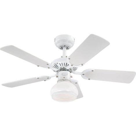 78704 Ventilatore da soffitto Princess Radiance II 90 cm bianco per interni, kit di luce con cupola di vetro smerigliato opale. (1/4)