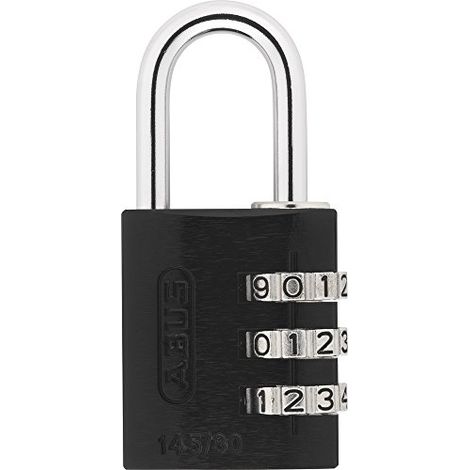 Cadenas à combinaison - ABUS - 145/40 - 4 chiffres - Aluminium noir - Protection renforcée