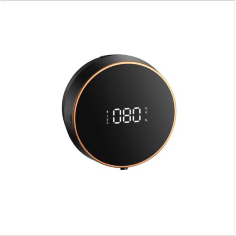 Sollbry Distributeur Savon Automatique 3 Niveaux RéGlable Distributeur De Savon Mousse Automatique Mural sans Percage 300 ML pour Douche Cuisine Noir