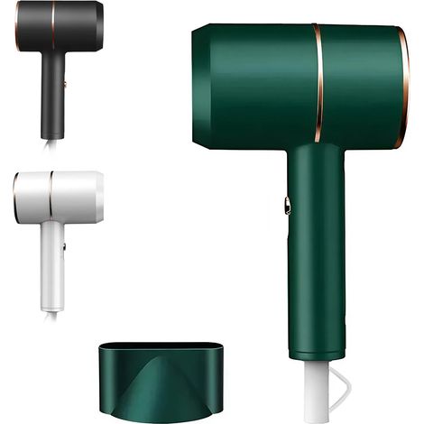 Sèche-cheveux Portable de Voyage 3000W 3 Vitesses Fonction Chaud/Froid  Couleur: Vert
