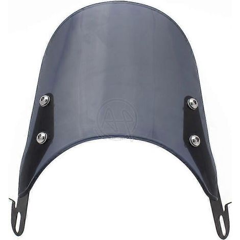 Déflecteur de vent sport compact et personnalisé noir/transparent pour motos, pare-brise rétro 4-7', compatible avec phares, universel pour Yamaha et Harley-Davidson - Fumé (1/5)