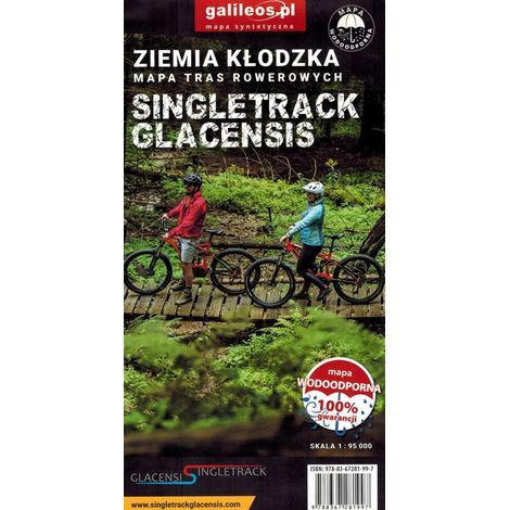 Regione di Kłodzko. Mappa turistica e ciclabile impermeabile. Singletrack Glacensis. Edizione 2023. Galileos (1/5)